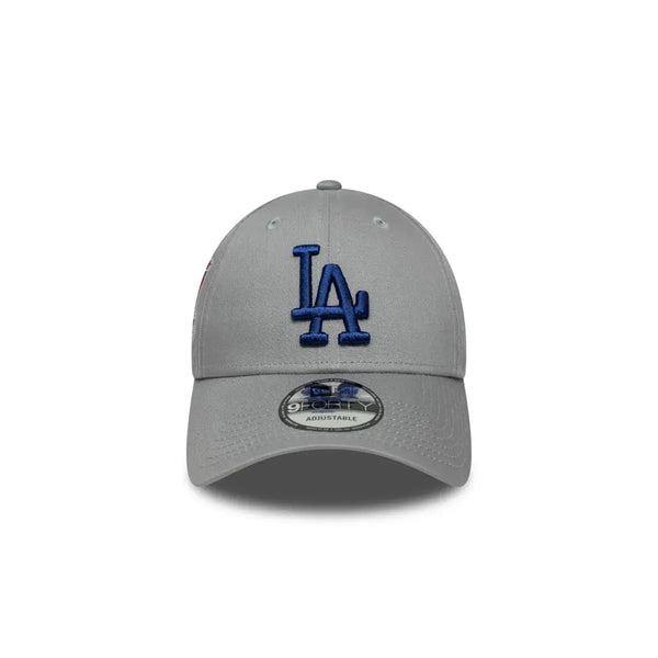 NEW ERA 9FORTY MLB LOS ANGELES DODGERS MLB SIDE PATCH GORRA AJUSTABLE GRIS