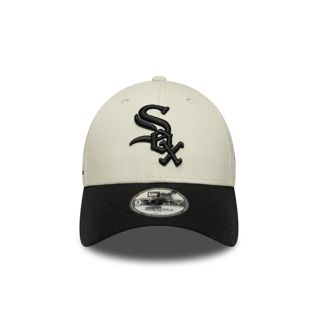 NEW ERA 9FORTY MLB CHICAGO WHITE SOX SIDE SCRIPT GORRA AJUSTABLE BEIGE