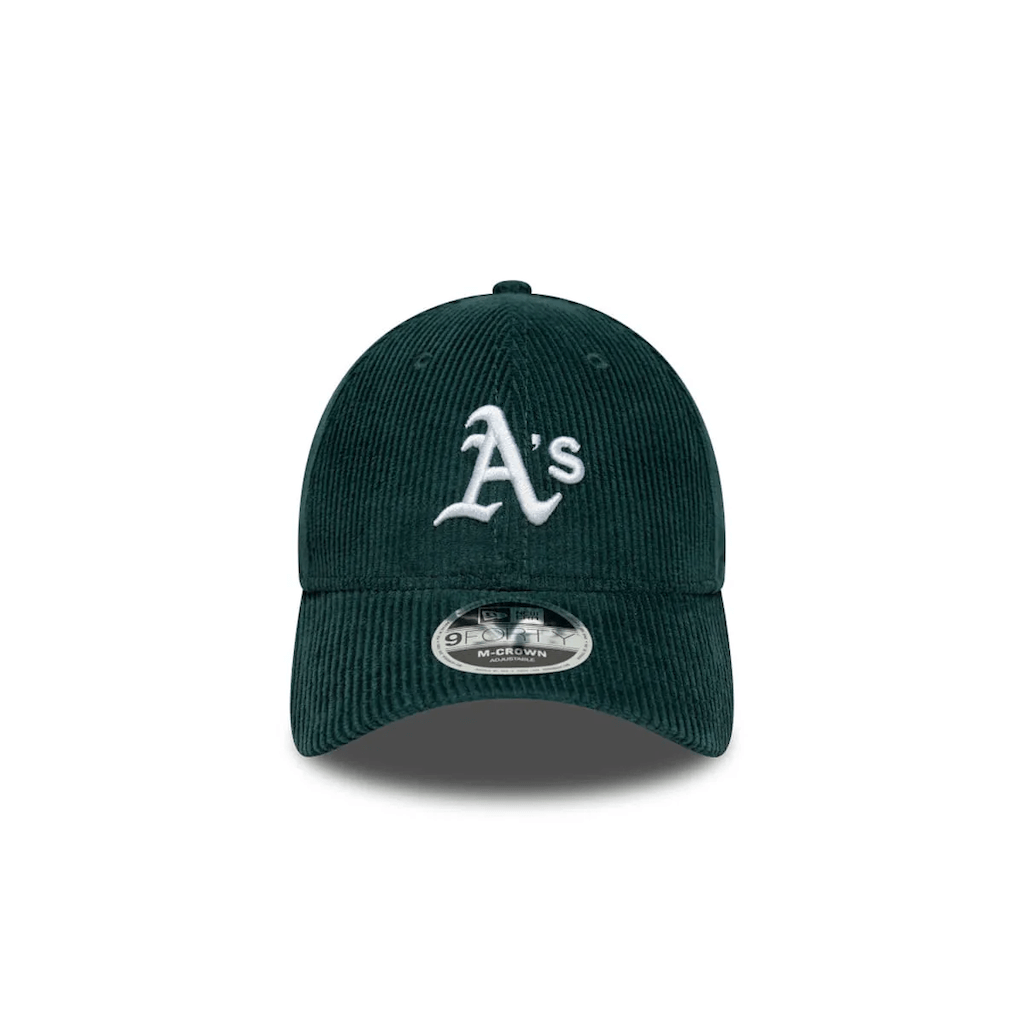 NEW ERA 9FORTY MLB OAKLAND ATHLETICS CORDUROY GORRA AJUSTABLE VERDE