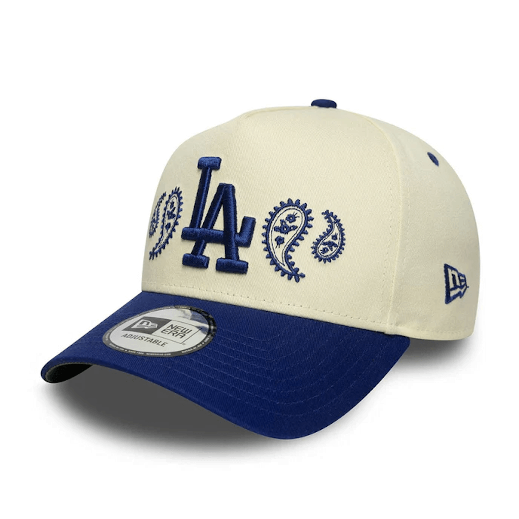 NEW ERA 9FORTY A-FRAME MLB LOS ANGELES DODGERS PAISLEY GORRA AJUSTABLE BLANCA