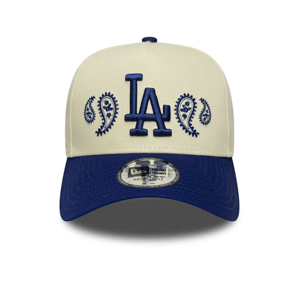 NEW ERA 9FORTY A-FRAME MLB LOS ANGELES DODGERS PAISLEY GORRA AJUSTABLE BLANCA