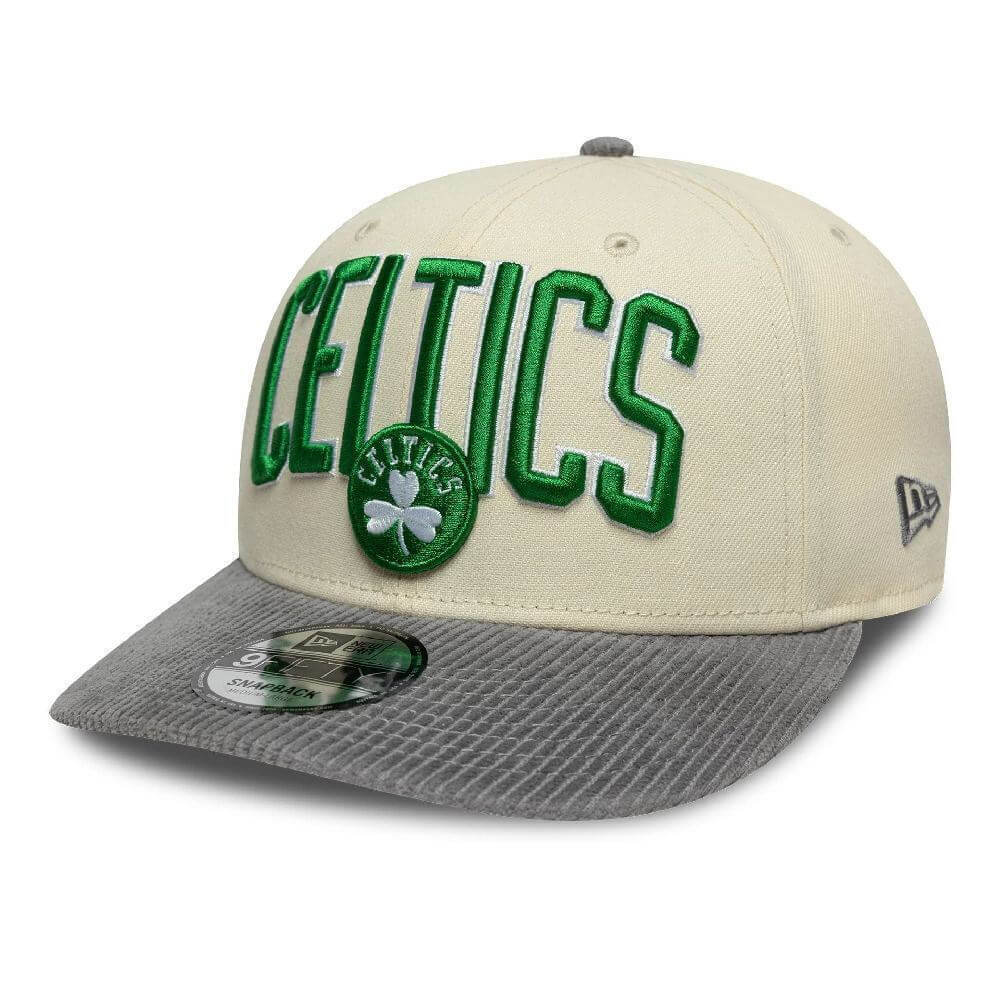 NEW ERA 9FIFTY NBA BOSTON CELTICS CORD VISOR GORRA AJUSTABLE BEIGE