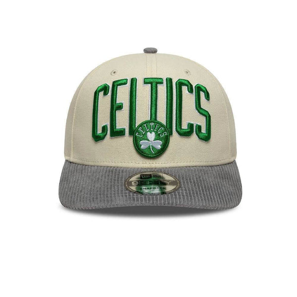 NEW ERA 9FIFTY NBA BOSTON CELTICS CORD VISOR GORRA AJUSTABLE BEIGE