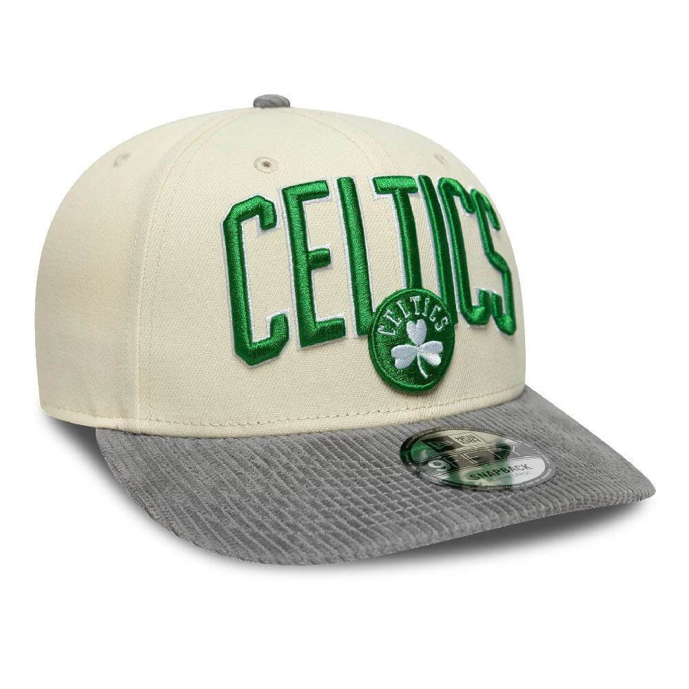 NEW ERA 9FIFTY NBA BOSTON CELTICS CORD VISOR GORRA AJUSTABLE BEIGE