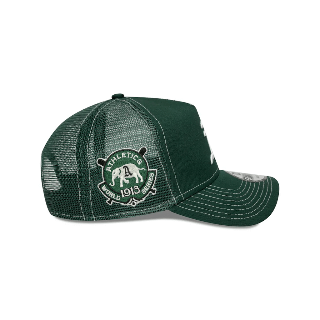 NEW ERA 9FORTY MLB OAKLAND ATHLETICS 1913 WS PATCH GORRA AJUSTABLE CAMIONERA VERDE