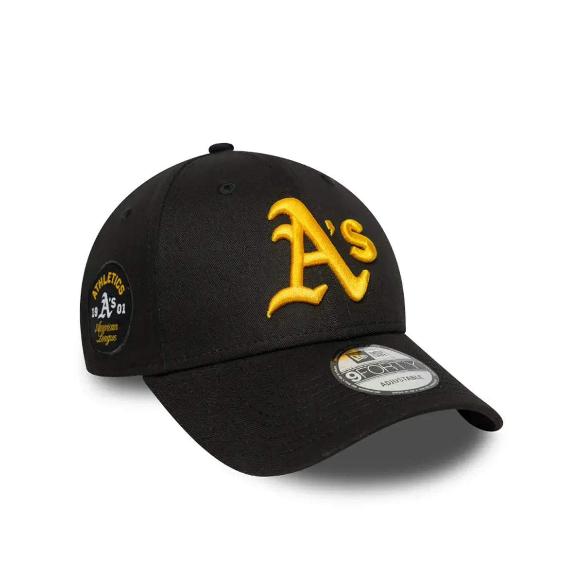 NEW ERA 9FORTY MLB OAKLAND ATHLETICS SIDE PATCH GORRA AJUSTABLE NEGRO