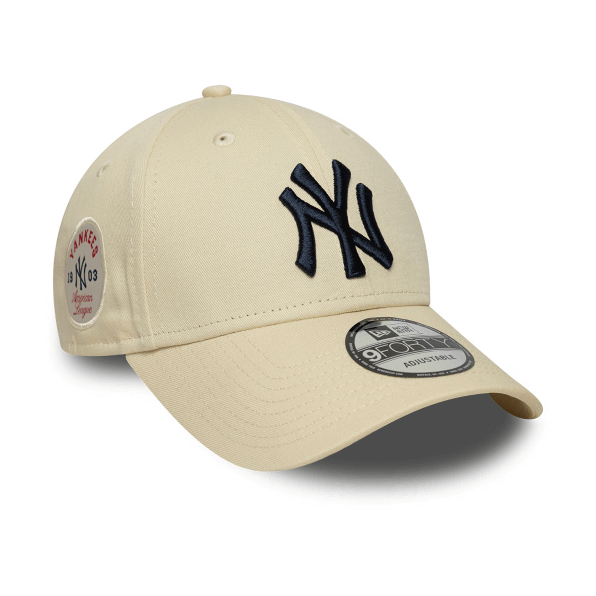 NEW ERA 9FORTY MLB NEW YORK YANKEES SIDE PATCH GORRA AJUSTABLE BEIGE