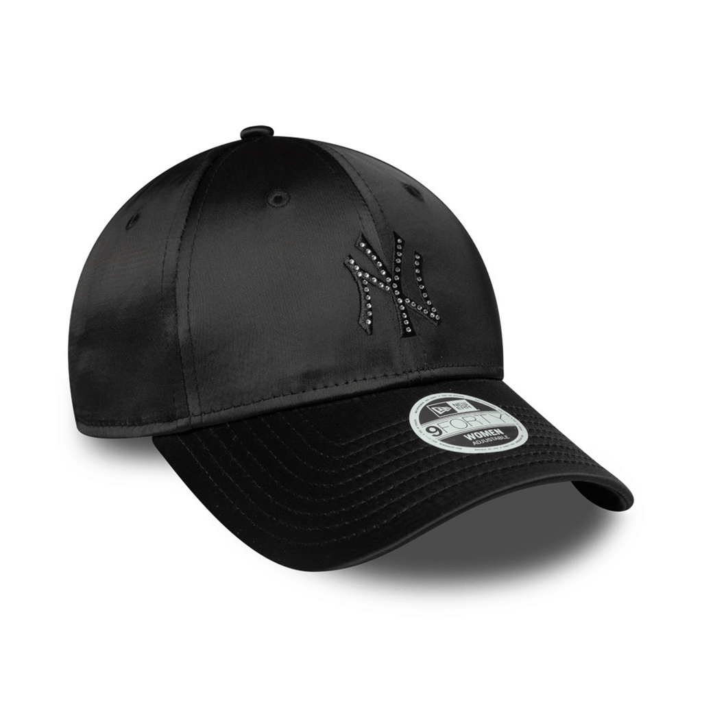 NEW ERA 9FORTY MLB NEW YORK YANKEES SATIN RHINESTONE GORRA AJUSTABLE NEGRO