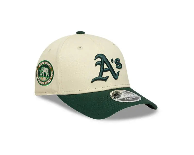 NEW ERA 9FORTY MLB OAKLAND ATHLETICS 1911 WS PATCH GORRA AJUSTABLE BEIGE