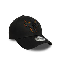 NEW ERA 9FORTY NBA CHICAGO BULLS TEAM OUTLINE GORRA AJUSTABLE NEGRO