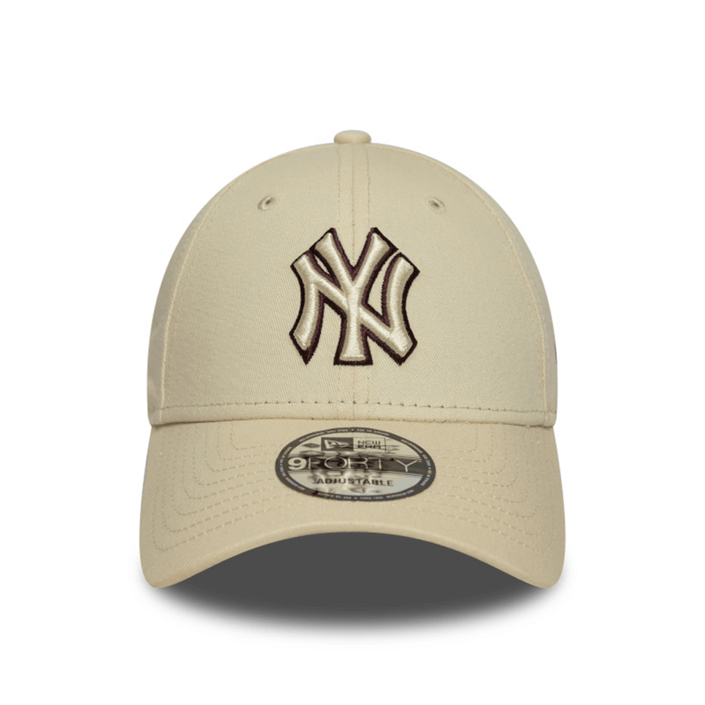 NEW ERA 9FORTY M-CROWN MLB NEW YORK YANKEES OUTLINE LOGO GORRA AJUSTABLE BEIGE