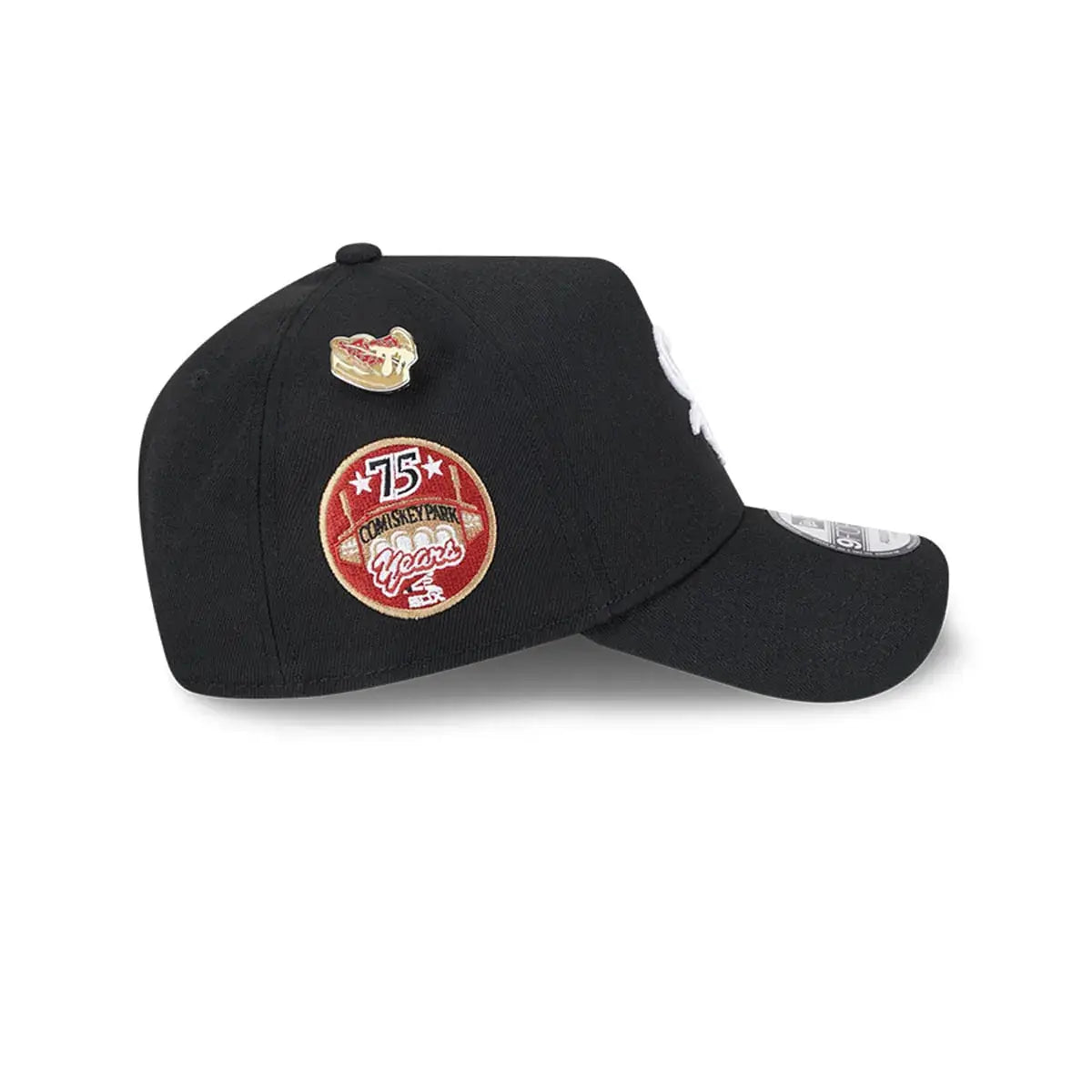 NEW ERA 9FORTY A-FRAME MLB CHICAGO WHITE SOX LOCAL DISH PIN GORRA AJUSTABLE NEGRO