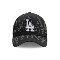 NEW ERA 9FORTY A-FRAME MLB LOS ANGELES DODGERS OUTLINE FLAMES GORRA AJUSTABLE NEGRA