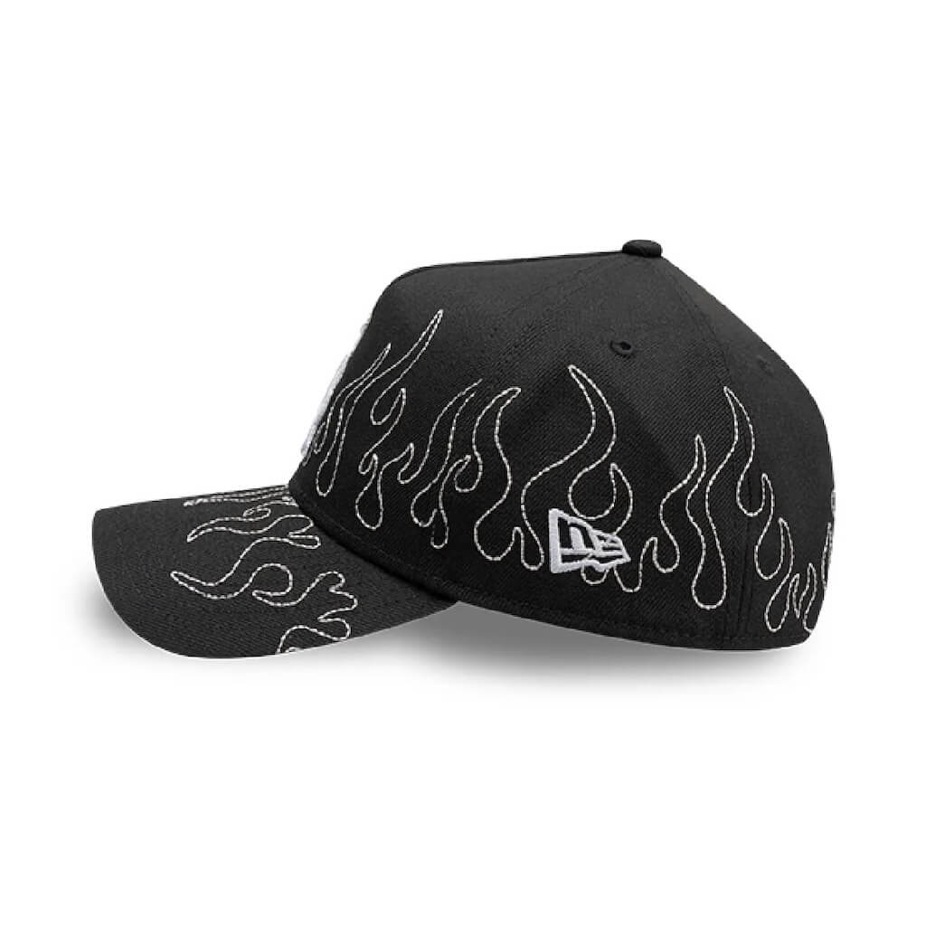 NEW ERA 9FORTY A-FRAME MLB LOS ANGELES DODGERS OUTLINE FLAMES GORRA AJUSTABLE NEGRA