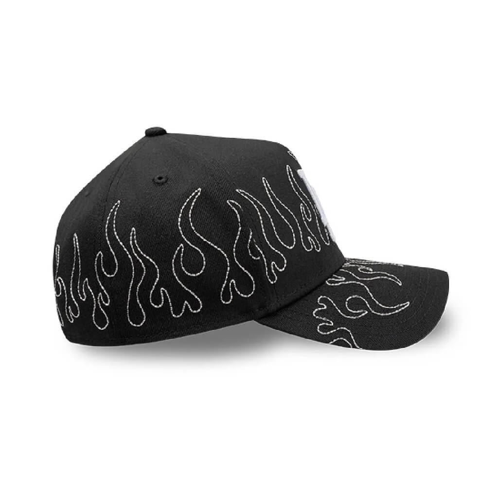 NEW ERA 9FORTY A-FRAME MLB LOS ANGELES DODGERS OUTLINE FLAMES GORRA AJUSTABLE NEGRA