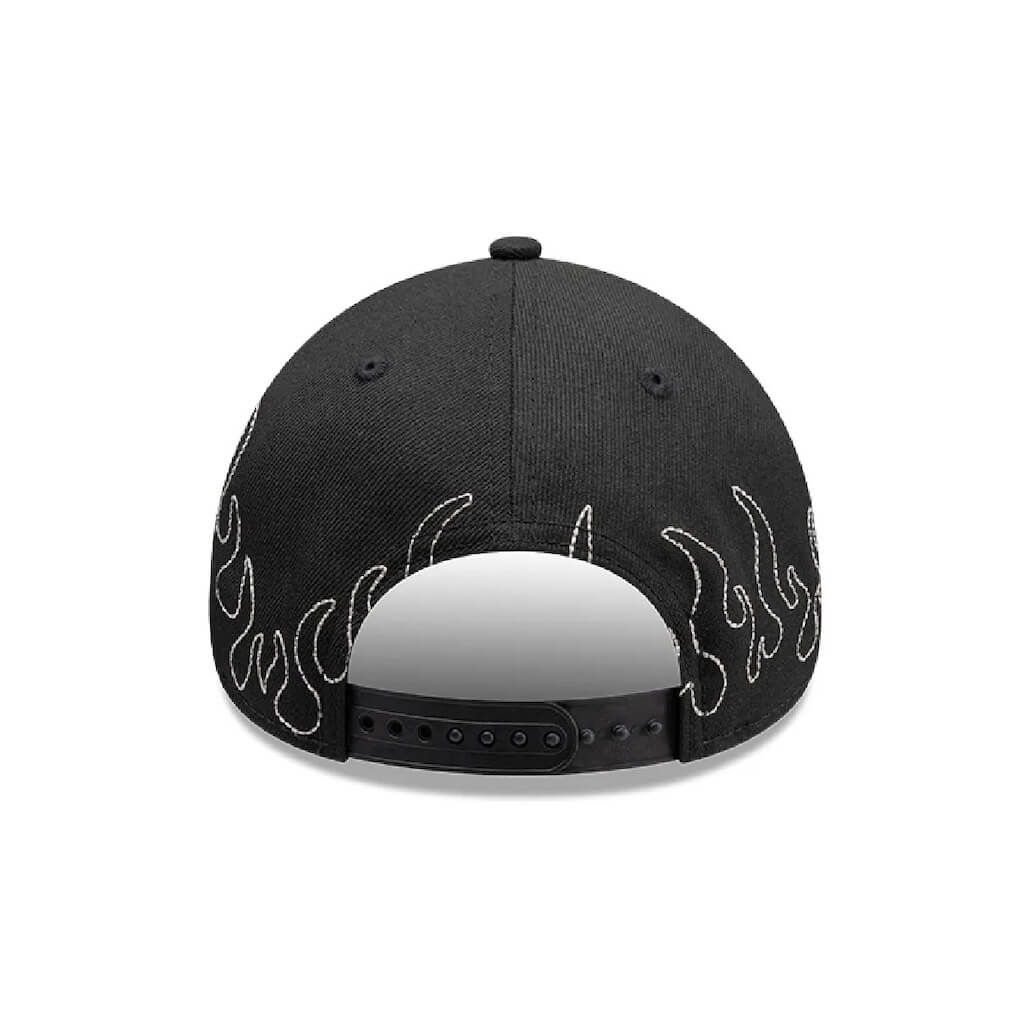NEW ERA 9FORTY A-FRAME MLB LOS ANGELES DODGERS OUTLINE FLAMES GORRA AJUSTABLE NEGRA