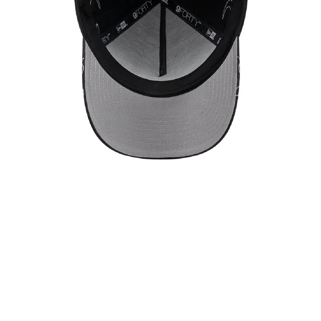 NEW ERA 9FORTY A-FRAME MLB LOS ANGELES DODGERS OUTLINE FLAMES GORRA AJUSTABLE NEGRA