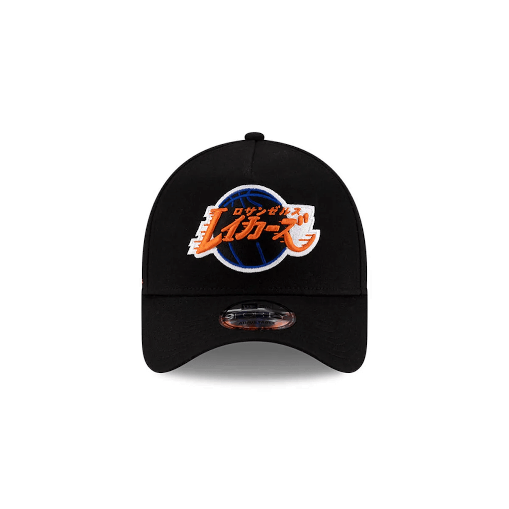 NEW ERA 9FORTY A-FRAME NBA LOS ANGELES LAKERS HYPERFLY KATAKANA GORRA AJUSTABLE NEGRA