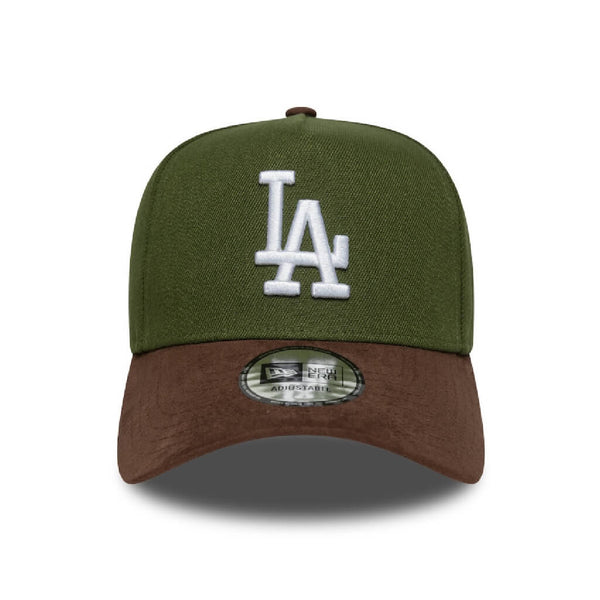NEW ERA 9FORTY E FRAME MLB LOS ANGELES DODGERS SUEDE VISOR GORRA AJUSTABLE VERDE