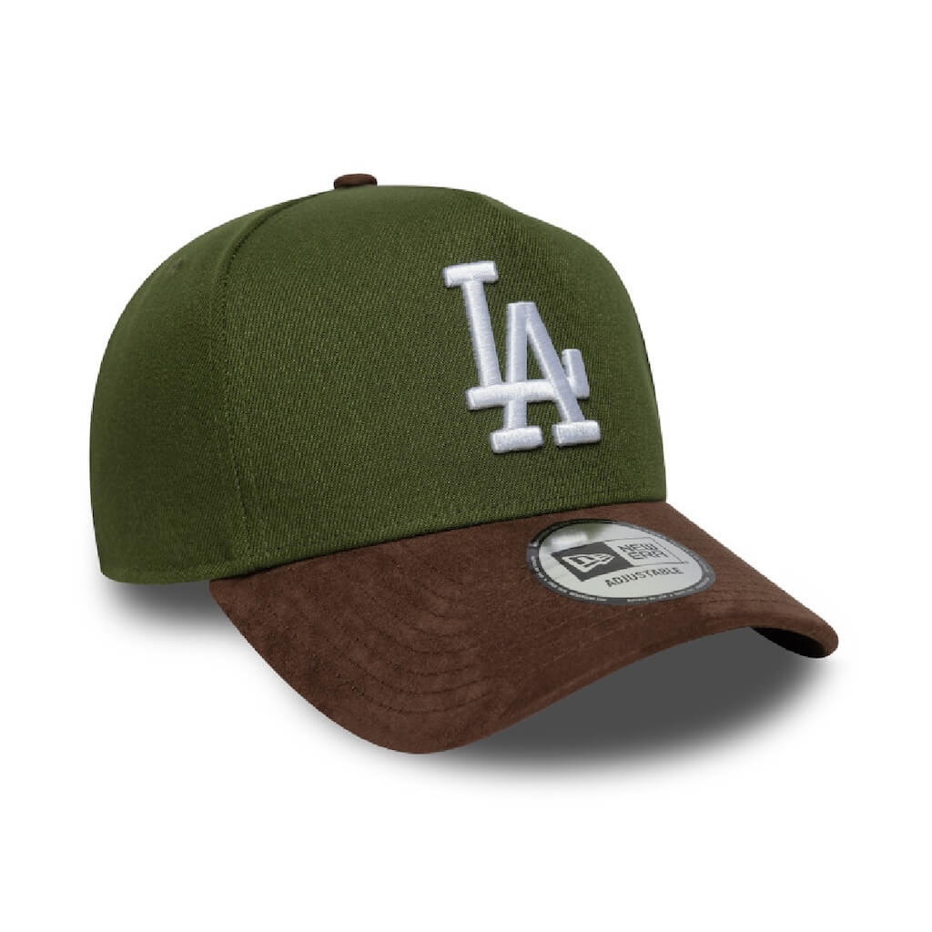 NEW ERA 9FORTY E FRAME MLB LOS ANGELES DODGERS SUEDE VISOR GORRA AJUSTABLE VERDE