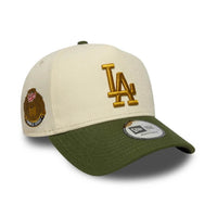 NEW ERA 9FORTY E-FRAME MLB LOS ANGELES DODGERS WS PATCH CREME GORRA AJUSTABLE BEIGE