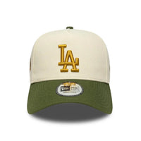 NEW ERA 9FORTY E-FRAME MLB LOS ANGELES DODGERS WS PATCH CREME GORRA AJUSTABLE BEIGE