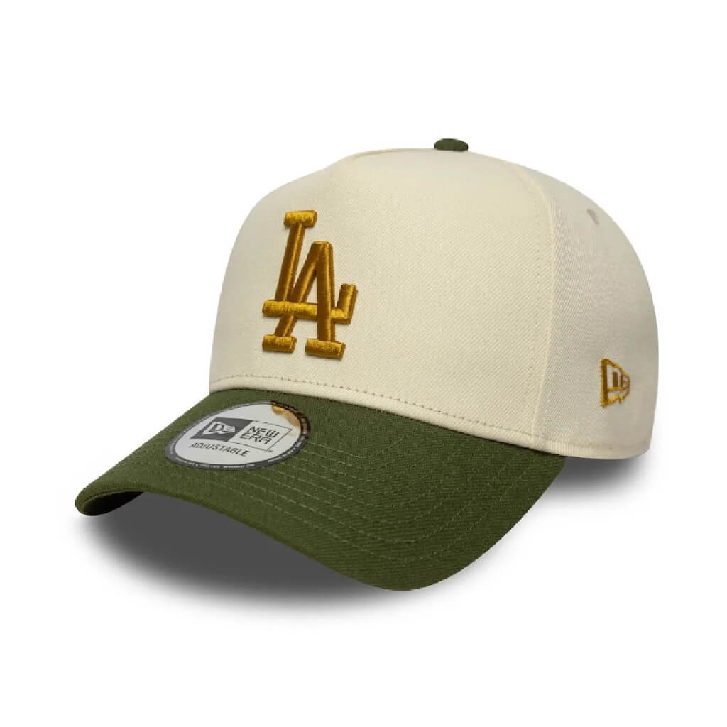 NEW ERA 9FORTY E-FRAME MLB LOS ANGELES DODGERS WS PATCH CREME GORRA AJUSTABLE BEIGE