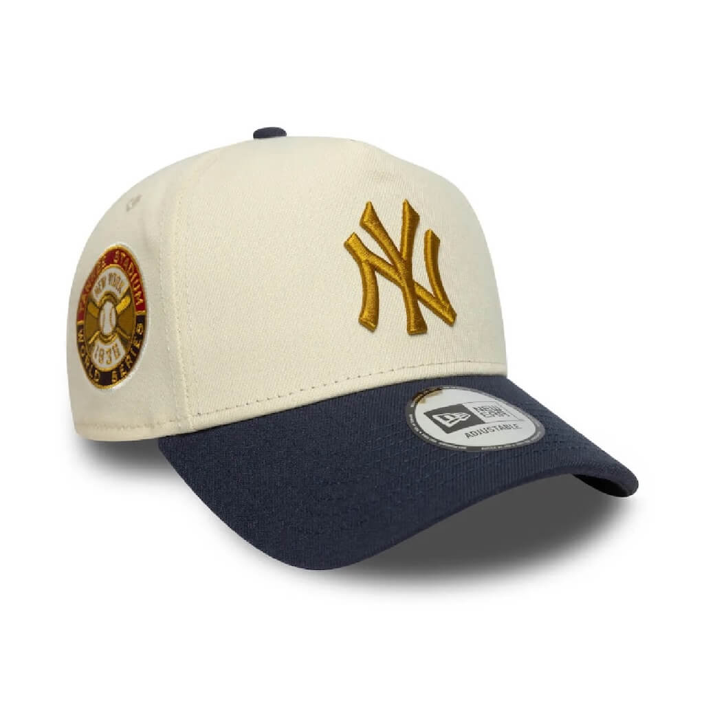 NEW ERA 9FORTY E-FRAME MLB NEW YORK YANKEES 1936 WS PATCH GORRA AJUSTABLE BEIGE