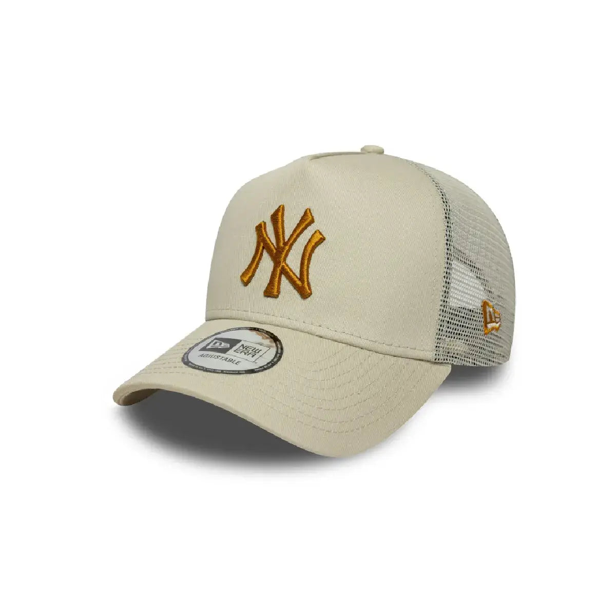 NEW ERA 9FORTY TRUCKER MLB NEW YORK YANKEES LEAGUE ESSENTIALS GORRA AJUSTABLE BEIGE