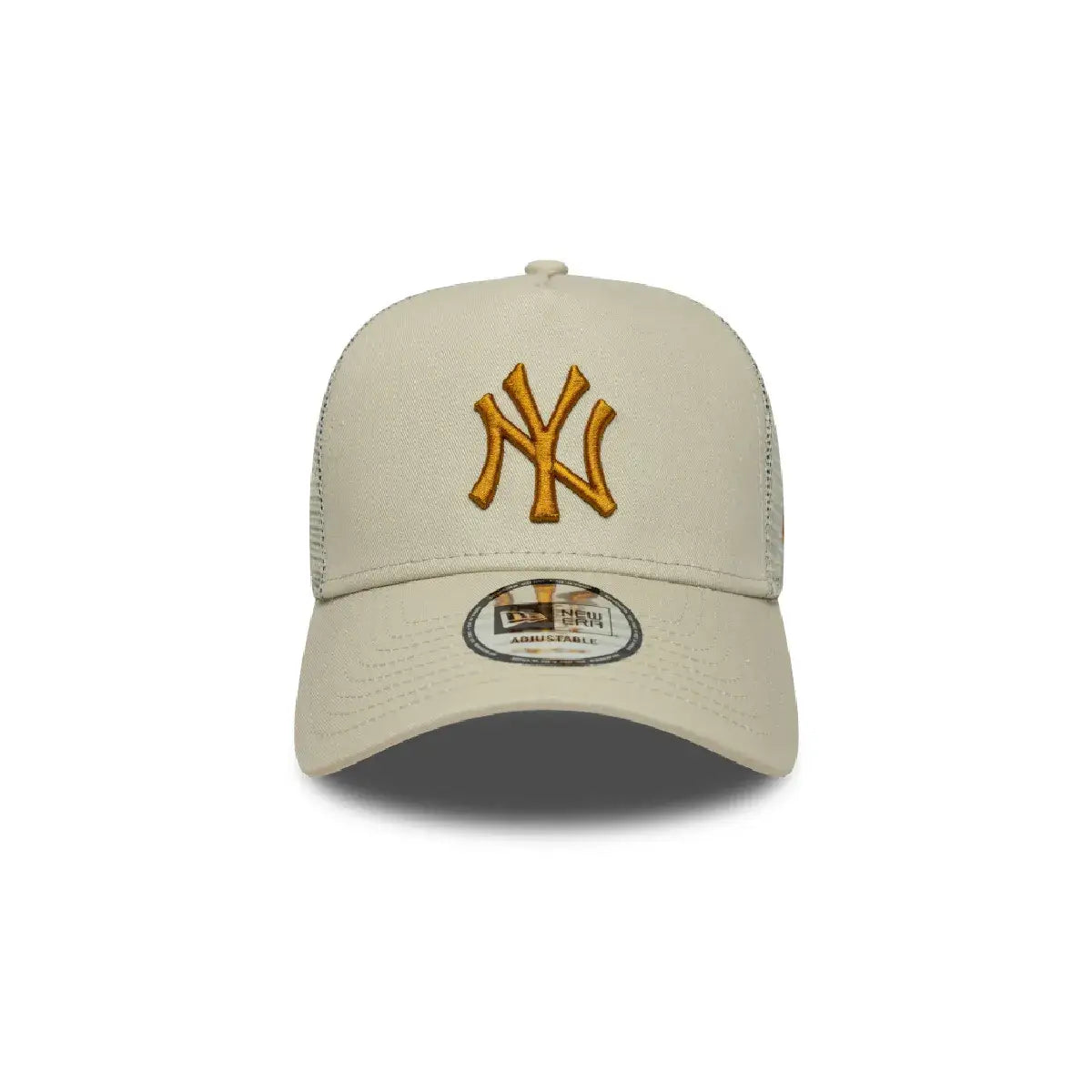 NEW ERA 9FORTY TRUCKER MLB NEW YORK YANKEES LEAGUE ESSENTIALS GORRA AJUSTABLE BEIGE