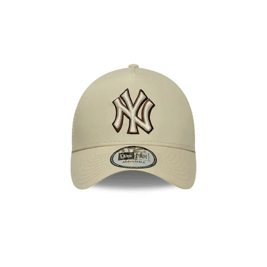 NEW ERA 9FORTY E-FRAME MLB NEW YORK YANKEES LOGO OUTLINE GORRA AJUSTABLE BEIGE