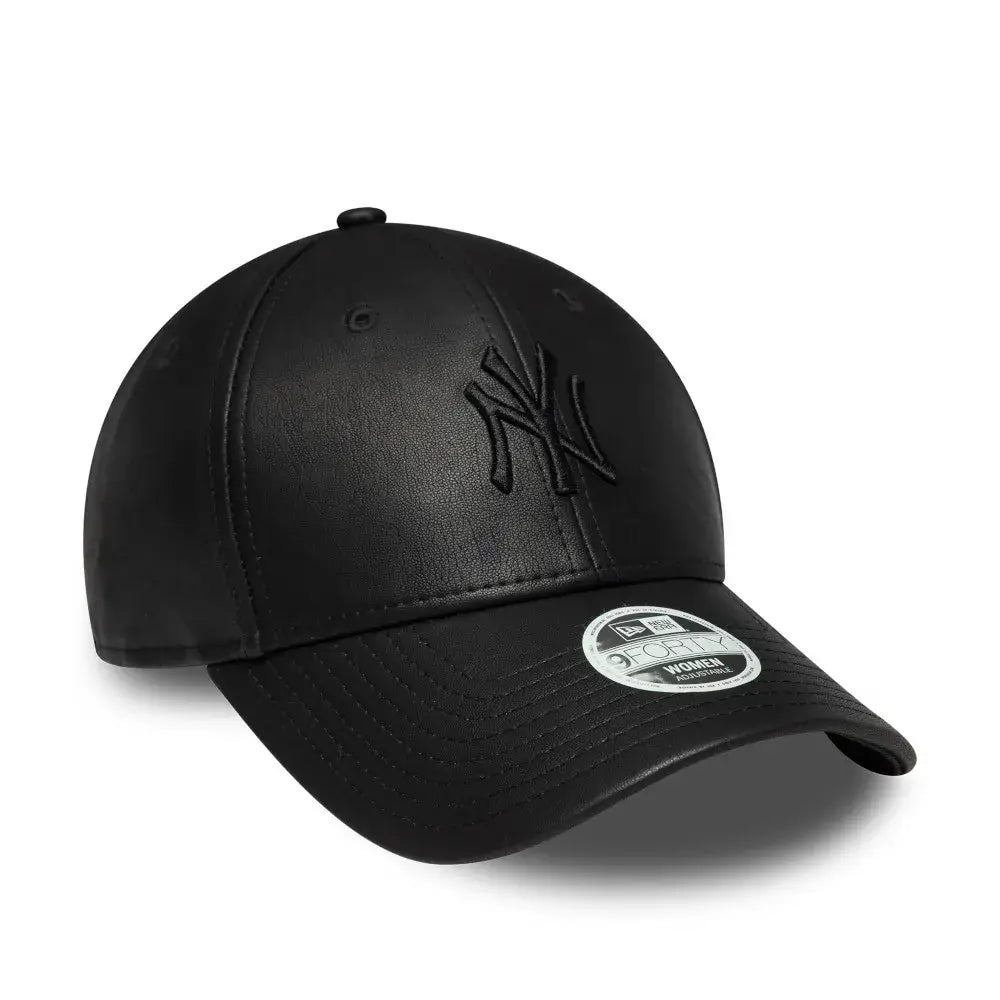 NEW ERA 9FORTY MLB NEW YORK YANKEES PU LEATHER GORRA AJUSTABLE NEGRA