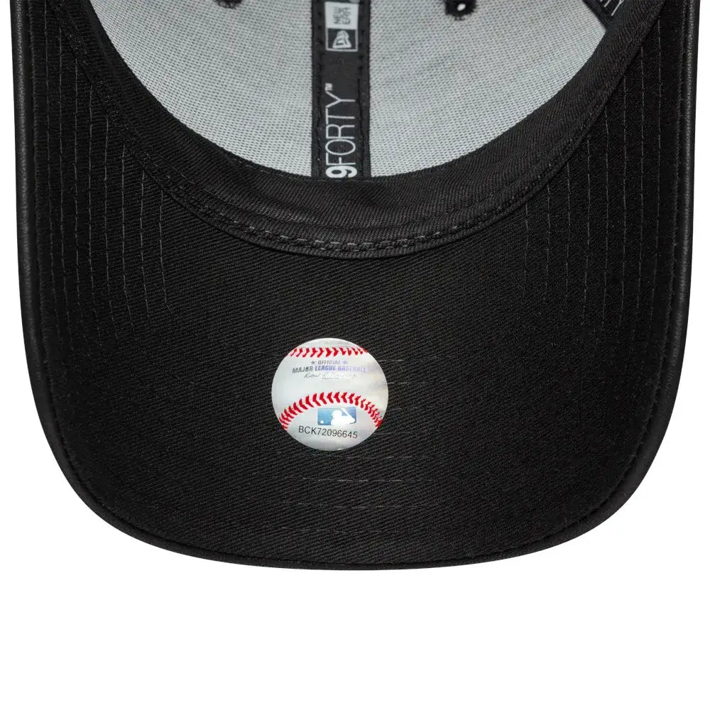 NEW ERA 9FORTY MLB NEW YORK YANKEES PU LEATHER GORRA AJUSTABLE NEGRA