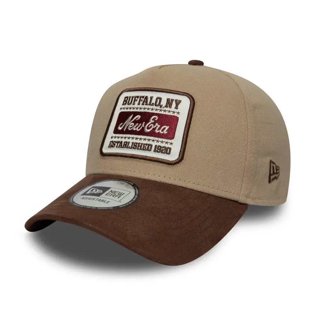 NEW ERA 9FORTY E-FRAME NE NEW ERA SUEDE NE PATCH GORRA AJUSTABLE BEIGE CAFE
