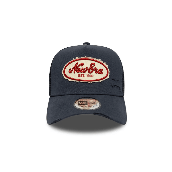 NEW ERA 9FORTY  NEW ERA BRANDED OVAL CANVAS TRUCKER GORRA AJUSTABLE AZUL