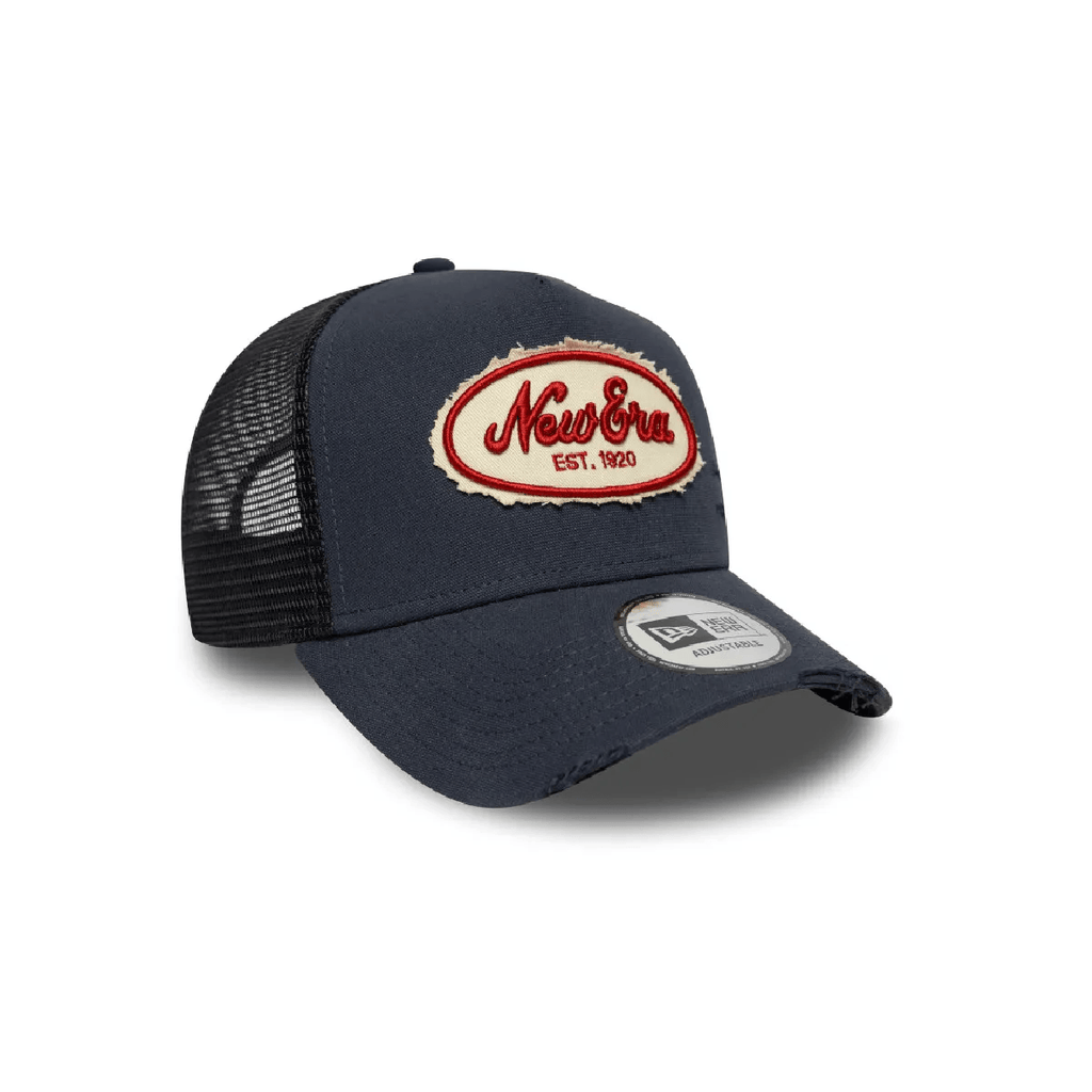 NEW ERA 9FORTY  NEW ERA BRANDED OVAL CANVAS TRUCKER GORRA AJUSTABLE AZUL