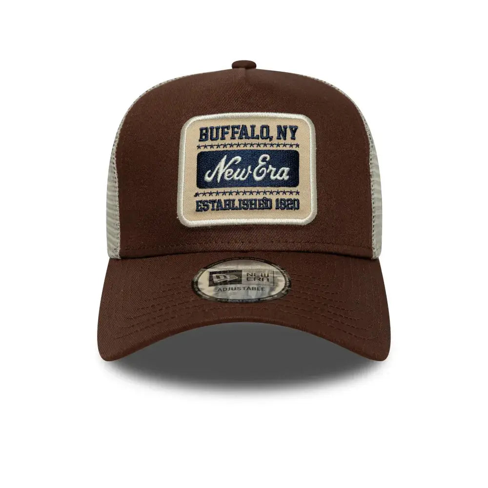 NEW ERA 9FORTY TRUCKER NE NEW ERA NE PATCH GORRA AJUSTABLE CAFE