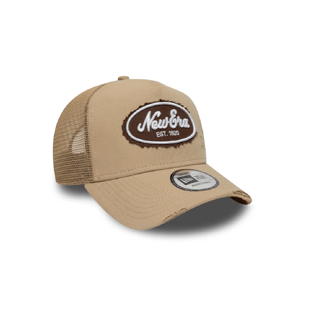 NEW ERA 9FORTY  NEW ERA BRANDED OVAL CANVAS TRUCKER GORRA AJUSTABLE BEIGE
