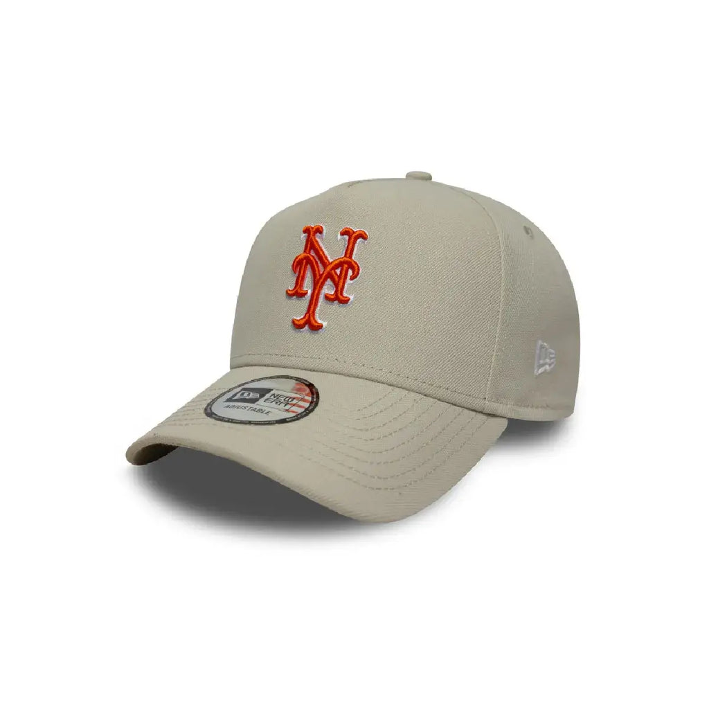 NEW ERA 9FORTY E-FRAME MLB NEW YORK METS OUTLINE SCRIPT GORRA AJUSTABLE BEIGE