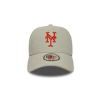 NEW ERA 9FORTY E-FRAME MLB NEW YORK METS OUTLINE SCRIPT GORRA AJUSTABLE BEIGE