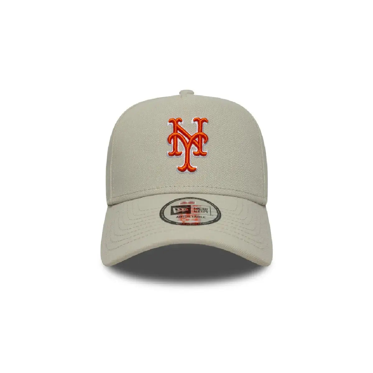 NEW ERA 9FORTY E-FRAME MLB NEW YORK METS OUTLINE SCRIPT GORRA AJUSTABLE BEIGE