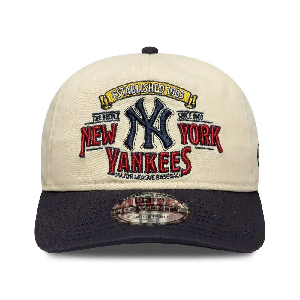 NEW ERA 19TWENTY MLB NEW YORK YANKEES WASHED GRAPHIC GORRA AJUSTABLE BEIGE AZUL