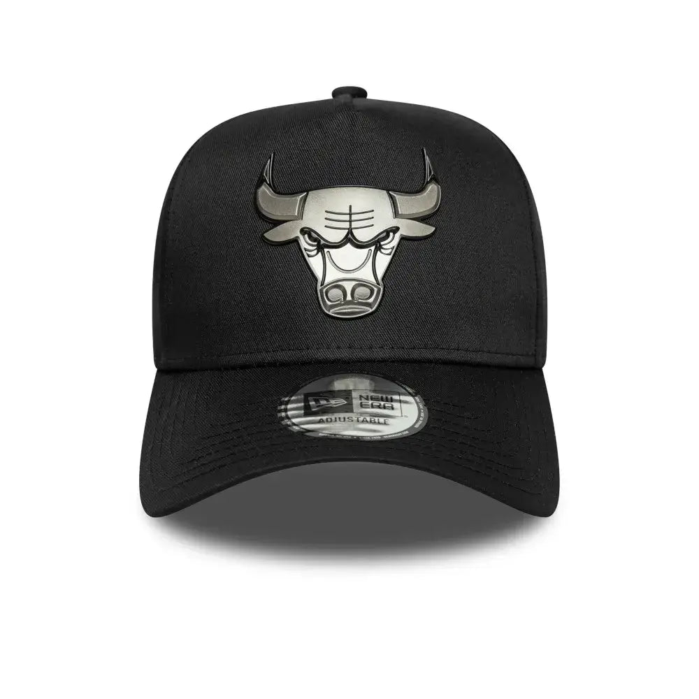 NEW ERA 9FORTY E-FRAME NBA CHICAGO BULLS METALLIC GORRA AJUSTABLE NEGRA