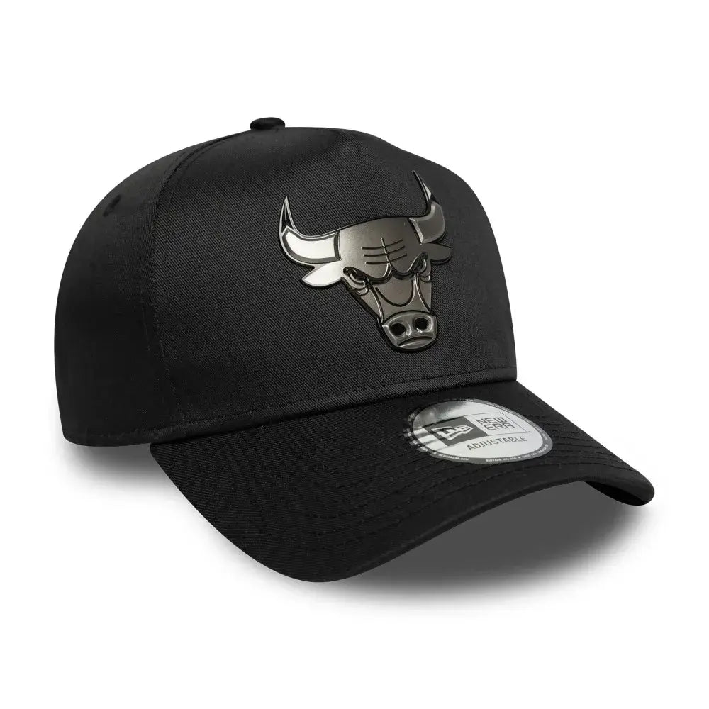 NEW ERA 9FORTY E-FRAME NBA CHICAGO BULLS METALLIC GORRA AJUSTABLE NEGRA