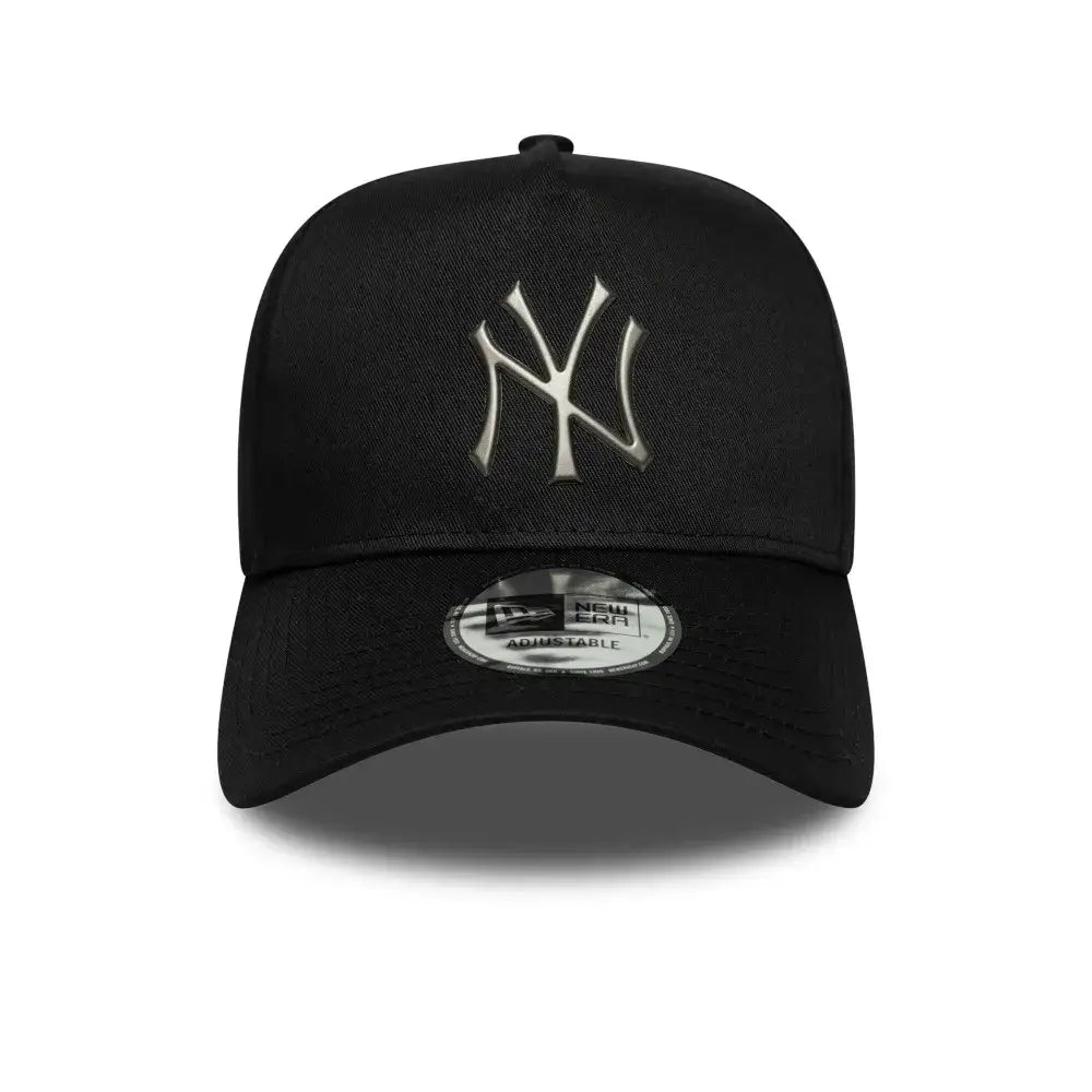 NEW ERA 9FORTY E-FRAME MLB NEW YORK YANKEES METALLIC GORRA AJUSTABLE NEGRA