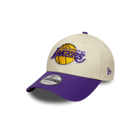 NEW ERA 9FORTY NBA LOS ANGELES LAKERS COLOUR BLOCK TONAL GORRA AJUSTABLE BEIGE