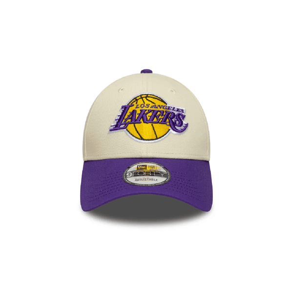 NEW ERA 9FORTY NBA LOS ANGELES LAKERS COLOUR BLOCK TONAL GORRA AJUSTABLE BEIGE