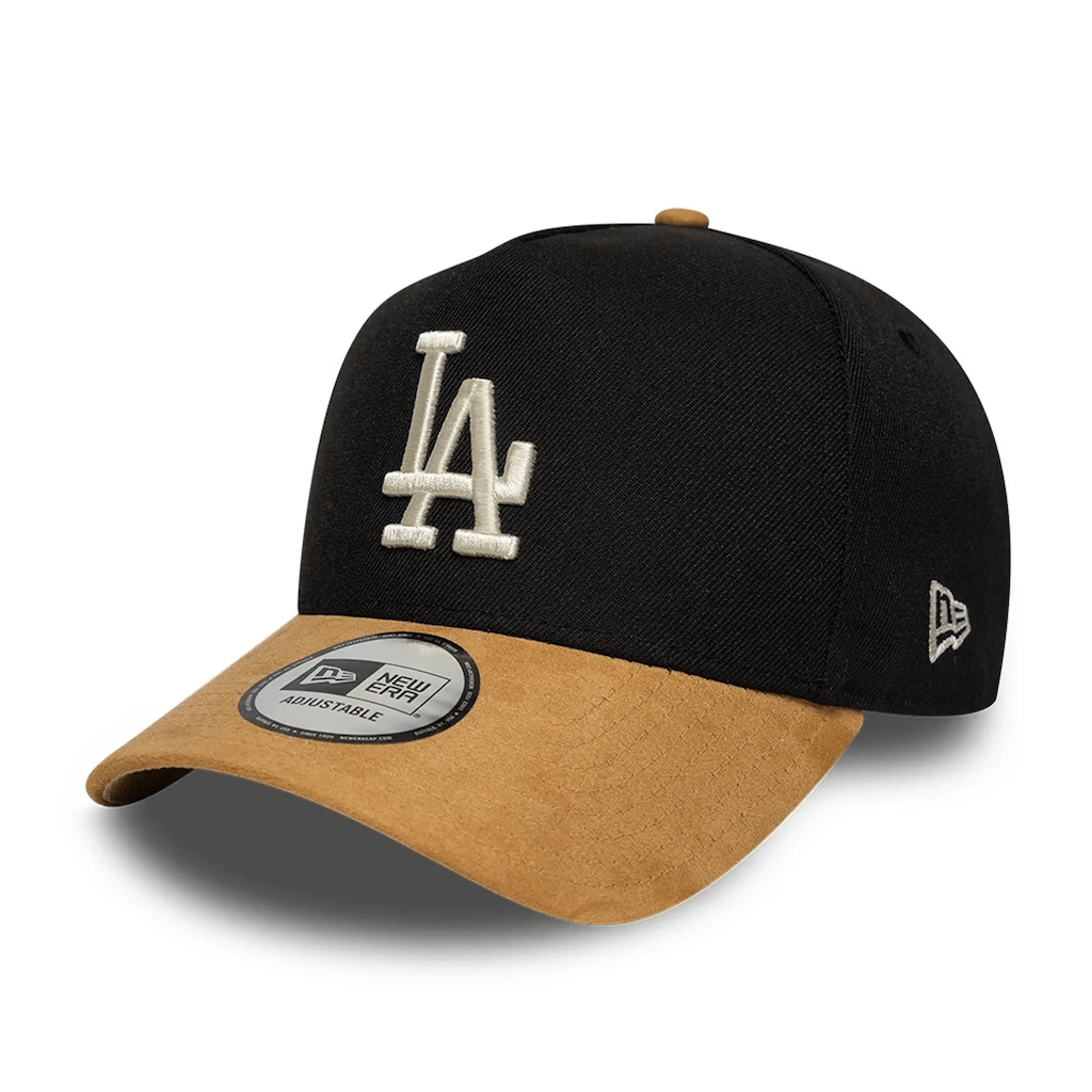 NEW ERA 9FORTY E-FRAME MLB LOS ANGELES DODGERS SUEDE VISOR GORRA AJUSTABLE NEGRA