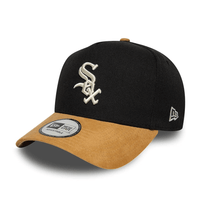 NEW ERA 9FORTY E-FRAME MLB CHICAGO WHITE SOX SUEDE VISOR GORRA AJUSTABLE NEGRA