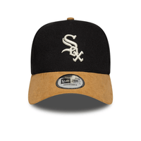 NEW ERA 9FORTY E-FRAME MLB CHICAGO WHITE SOX SUEDE VISOR GORRA AJUSTABLE NEGRA
